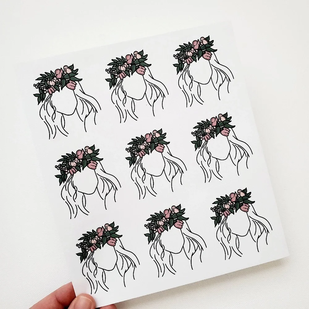 LB067 STICKERS Custom Poshmark Stickers Bohemian Girl Shipping Supplies - Picture 4 of 7